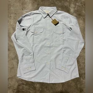 Filson Twin Lakes Sport Shirt Long Sleeve Button Up Blue Stone Womens